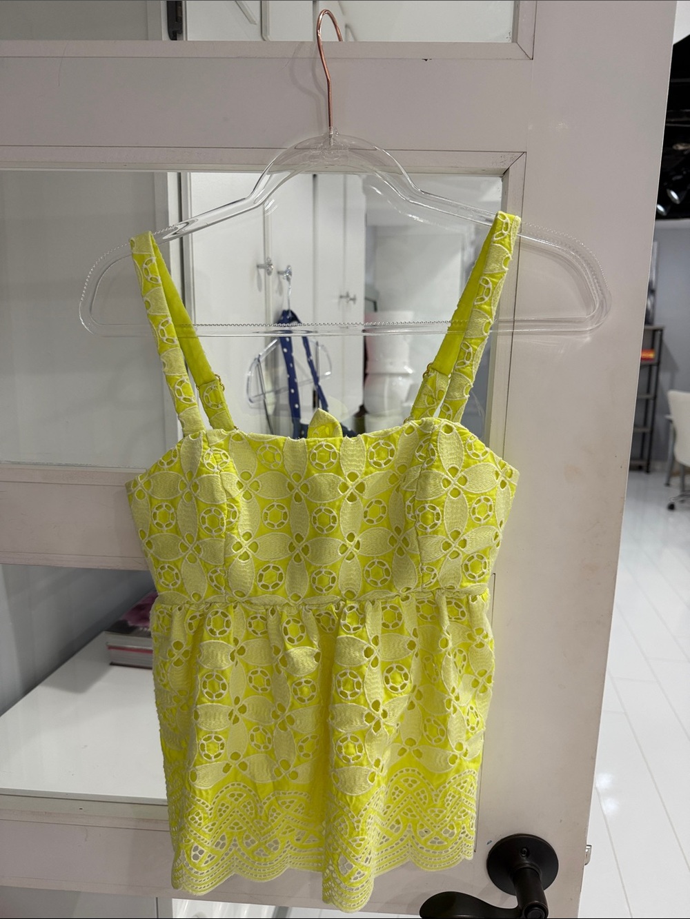 Lilly Pulitzer Neon Yellow Lace Tank Top